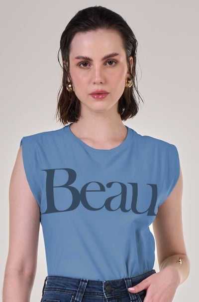 Regata Muscle Tee Azul Infinity Beau