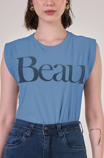 Regata Muscle Tee Azul Infinity Beau