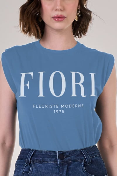 Regata Muscle Tee Azul Infinity Fioiri