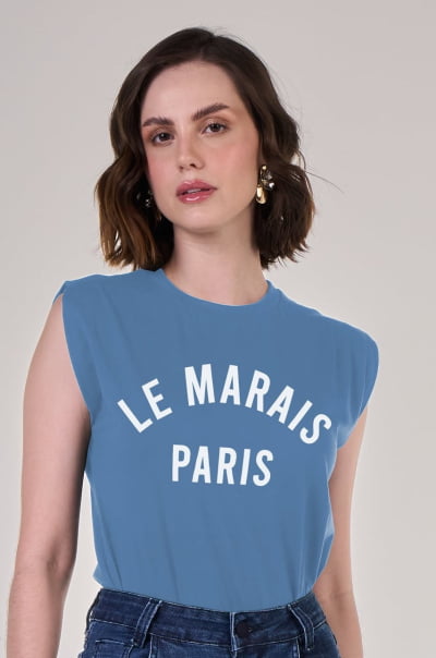 Regata Muscle Tee Azul Infinity La Marais Paris