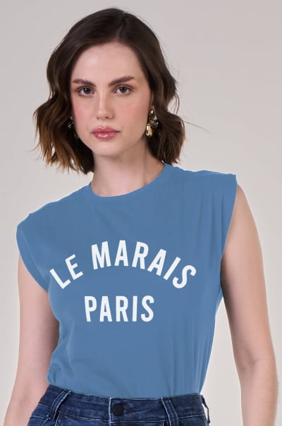 Regata Muscle Tee Azul Infinity La Marais Paris
