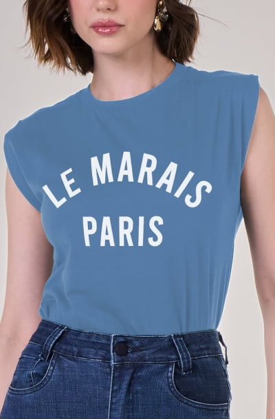 Regata Muscle Tee Azul Infinity La Marais Paris