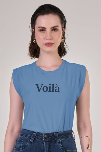 Regata Muscle Tee Azul Infinity Voilà