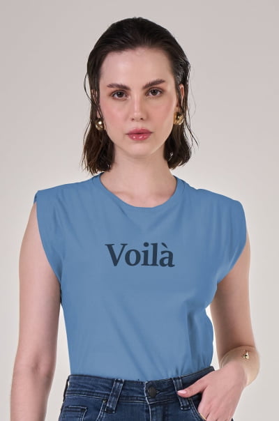 Regata Muscle Tee Azul Infinity Voilà
