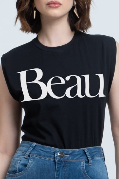 Regata Muscle Tee Preta Beau