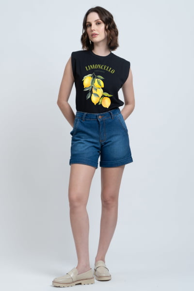 Regata Muscle Tee Preta Limoncello