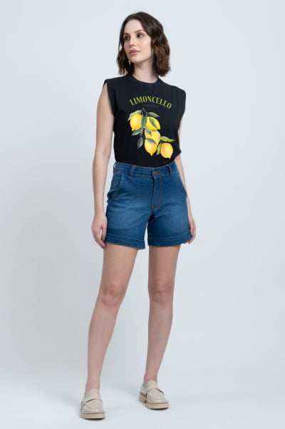 Regata Muscle Tee Preta Limoncello