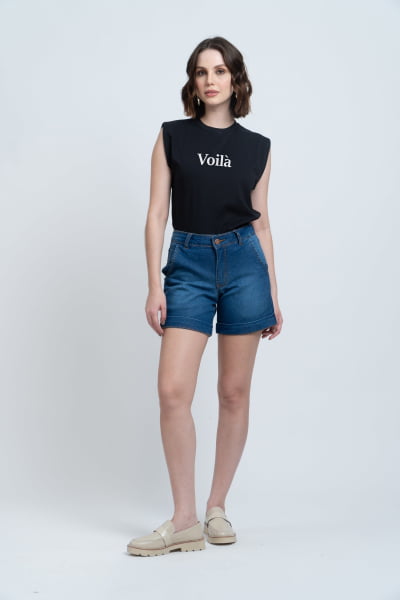 Regata Muscle Tee Preta Voilà