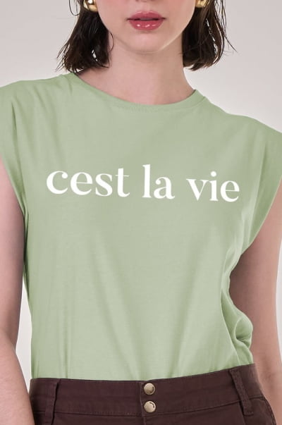 Regata Muscle Verde Malva C'est La Vie