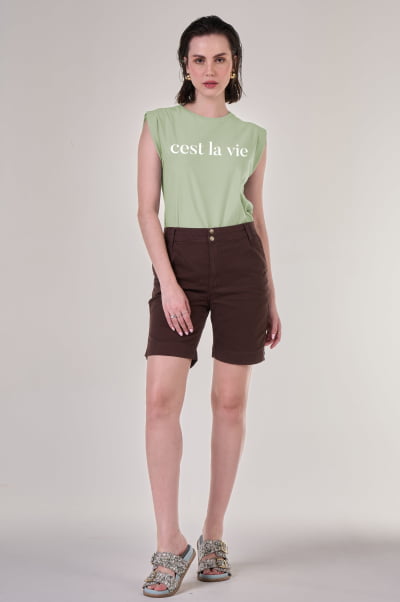 Regata Muscle Verde Malva C'est La Vie