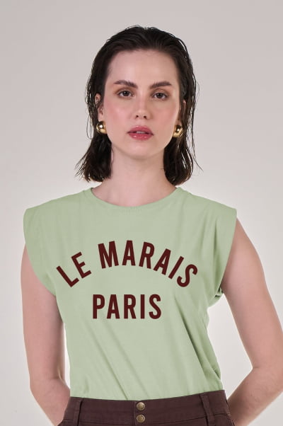 Regata Muscle Verde Malva Marais Paris