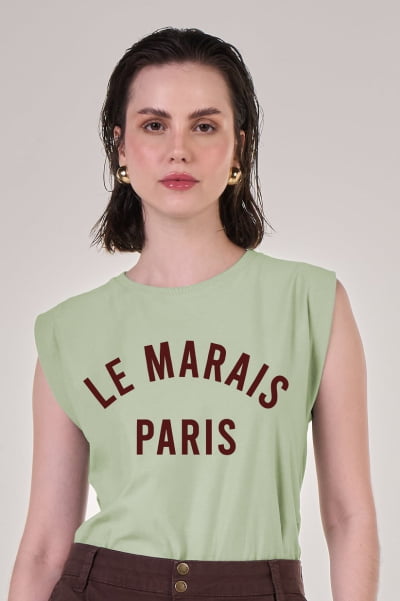 Regata Muscle Verde Malva Marais Paris