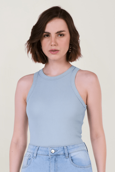 Regata Canelada Azul Claro RF25100AZC