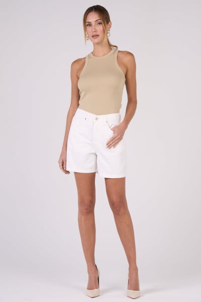 Short Feminino Mom de Sarja Off White F24098OFF