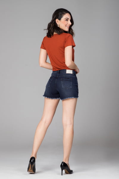 Short Feminino Jeans Escuro F2021791