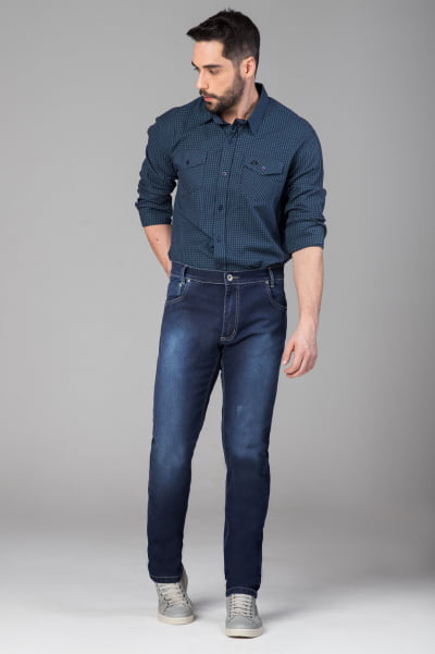 Calça Masculina Jeans Escuro M2021025
