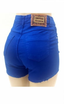 Shorts Sarja Feminino Hot Pants Azul Bic 