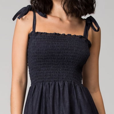 VESTIDO JEANS LASTEX LONGO VT008