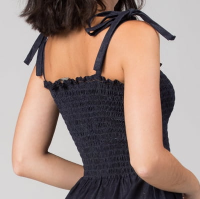 VESTIDO JEANS LASTEX LONGO VT008