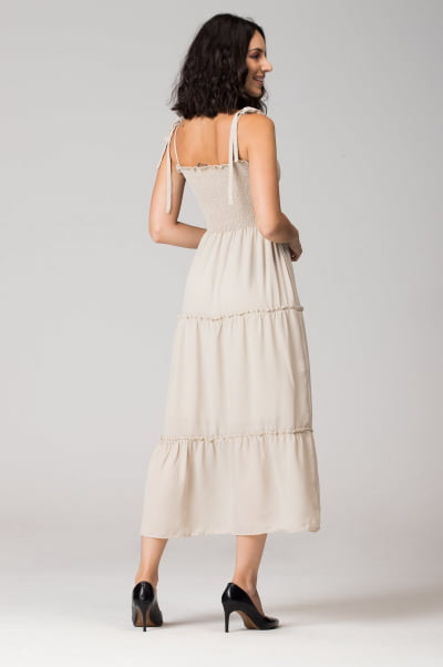 VESTIDO LASTEX MIDI VT020